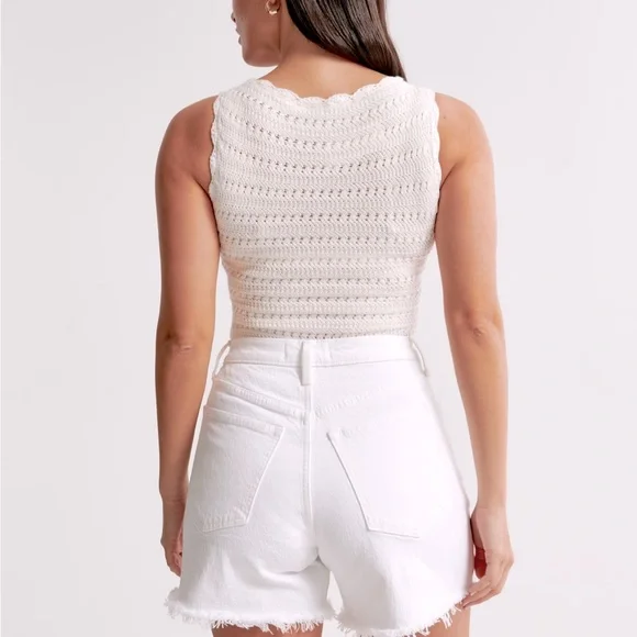 ABERCROMBIE and FITCH Jeans $70 Women The Dad Short Frayed Hem Plus Size 14 NWT - Picture 5 of 8